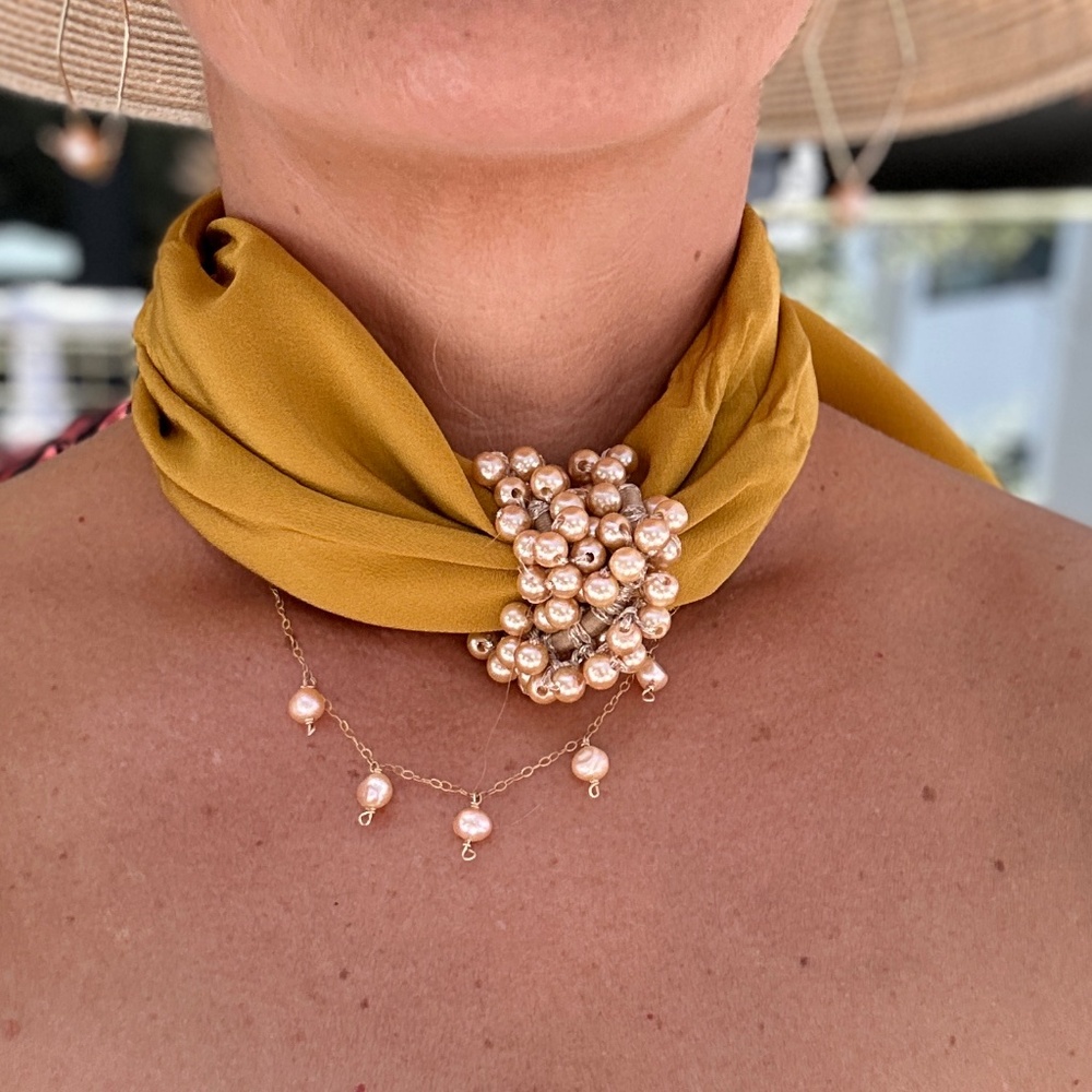 NWT SILKLETTE Scotch Please! 100% Fine Silk Kerchief Scarf BUTTERSCOTCH